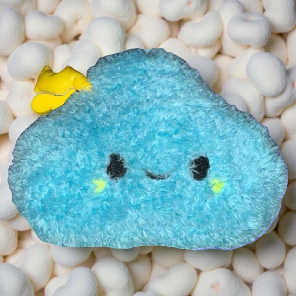 Blue Fluffie Happy Lightning Storm Cloud Plush 9” P22